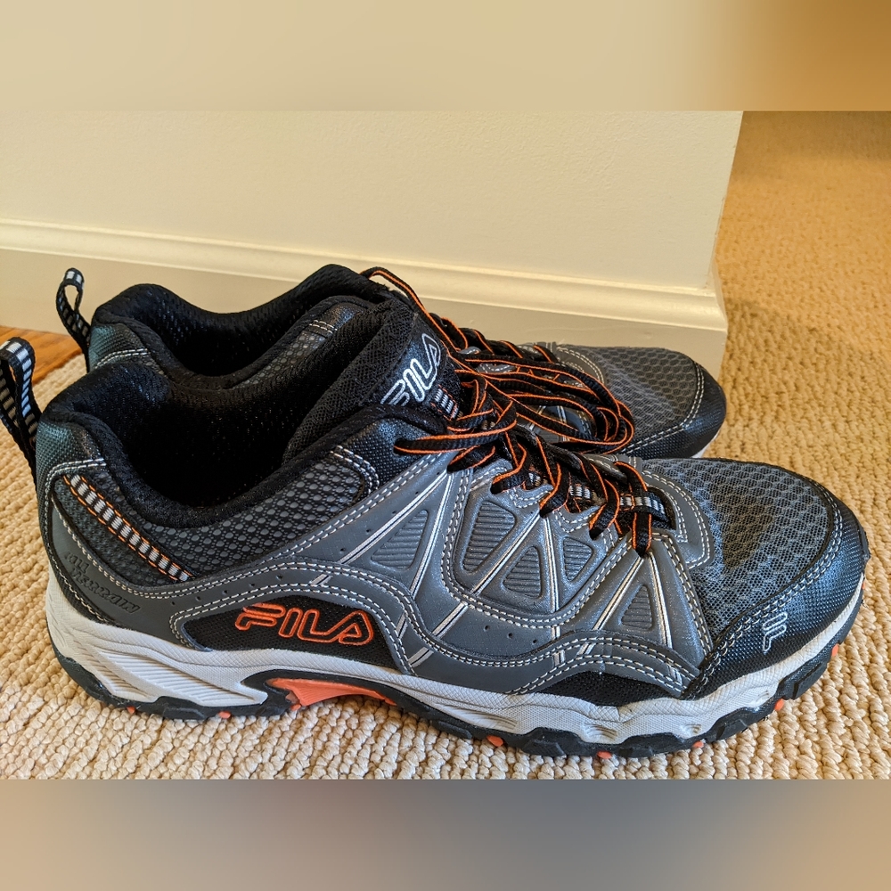 Fila mens shoes orange and gray 10.5